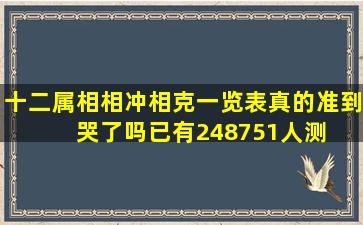 十二属相相冲相克一览表真的准到哭了吗已有248751人测  试！
